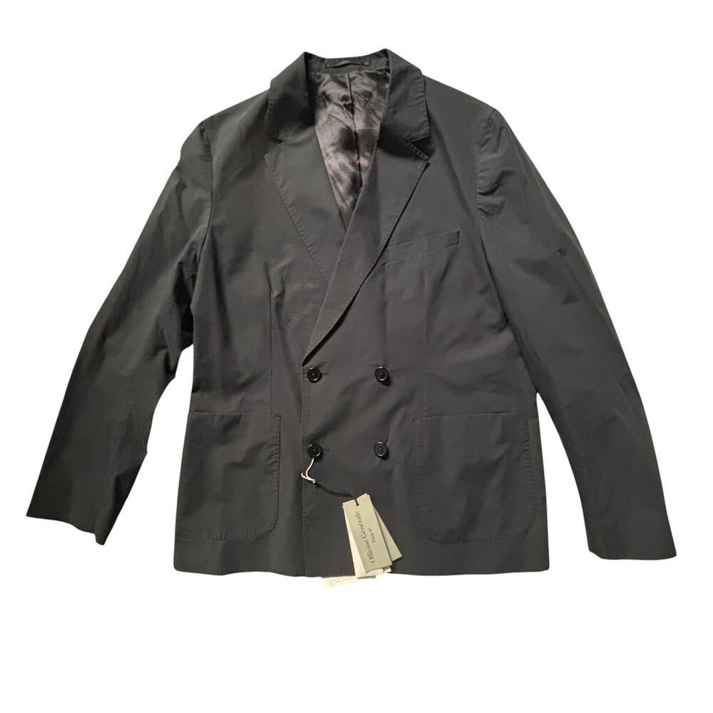 OFFICINE GENERALE EU 50 LIGHTWEIGHT DOUBLE BREASTED NAVY BLAZER NWT